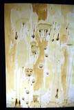 Peterson ORIGINAL watercolor COFFEE PAINTING abstract impressionist 