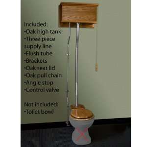  Oak High Tank Pull Chain Water Closet   Fits Round Bowl 
