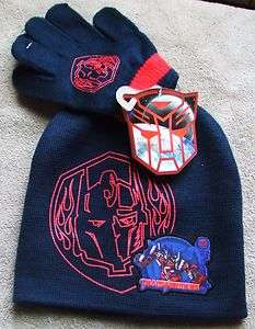   TRANSFORMERS THE DARK SIDE OF THE MOON KNIT HAT W/ GLOVES SET  