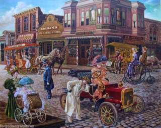 Lee Dubin Signed Lithograph MAIN STREET OLD WILD WEST  