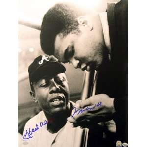  Hank Aaron & Muhammad Ali 16x20 Dual Autographed 