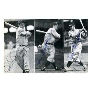  Joe DiMaggio, Dom DiMaggio & Vince DiMaggio Autographed 