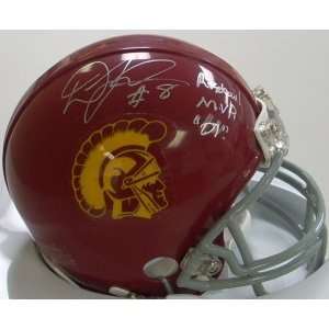 Dwayne Jarrett signed USC Trojans Replica Mini Helmet RoseBowl MVP 07 
