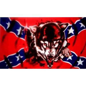  3x5 ft Rebel Wolf Flag Patio, Lawn & Garden