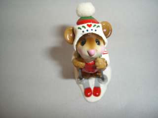 Wee Forest Folk  SKIER MOUSE  MS 09  MINT RETIRED  