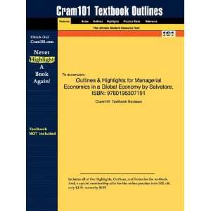  Studyguide for Managerial Economics in a Global Economy by Dominick 