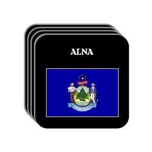  US State Flag   ALNA, Maine (ME) Set of 4 Mini Mousepad 