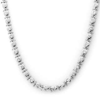 ACA Certified 4.0ctw Diamond Ladies Necklace 14K Gold  