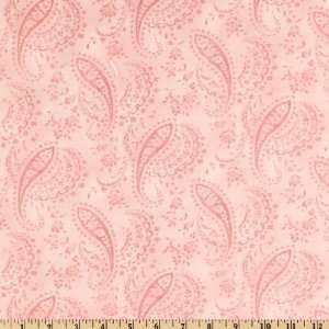  44 Wide Wild Rose Paisley Toile Pink Fabric By The Yard 