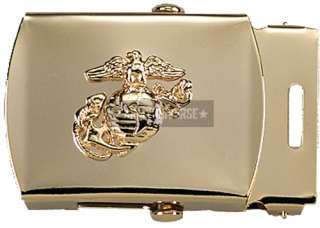Military USMC Emblem Web Belt Buckle  