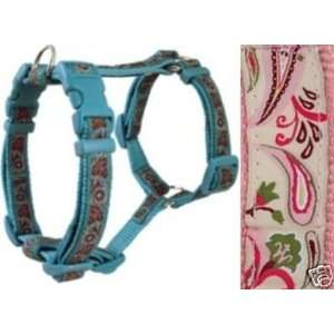 Douglas Paquette H Type Dog Harness PAISLEY PINK MED  