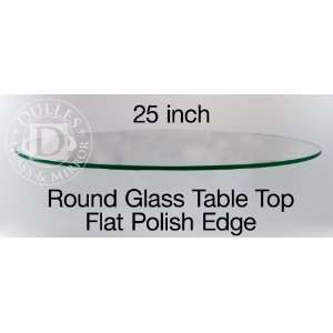  Glass Table Top 25 Round, 1/4 Thick, Flat Edge 