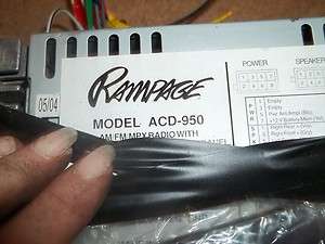 Rampage by AudioVox ACD 950 160 Watt AM/FM/CD Head Unit with Double 