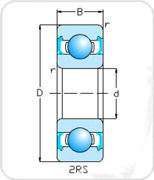 ROULEMENT A BILLES 6800 2RS 61800 10X19X5 ( 4 pcs )  