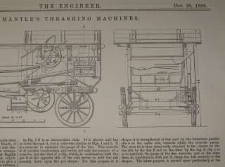 Eckernfoerde Germany Farm Threshing Machine Plan 1882  