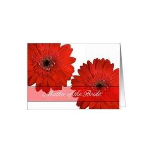  Mother of the bride Congratulations card red flower Card 