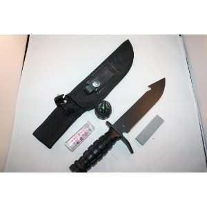  13 Inch Tanto Hunting Knife with Gutter and Survival Kit 