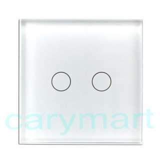 Gang Glass Panel Touch Wall Light Switch With LED  