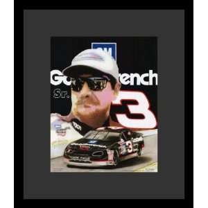 Dale Earnhardt (Face & Car) Sports Gold Wood Mounted Poster Print   11 