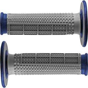   Renthal Dual Compound Tapered MX Grips   Half Waffle/Blue Automotive