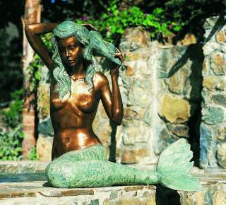 this beautiful mermaid is made via the lost wax casting process to 