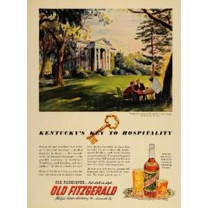   Ad Old Fitzgerald Bourbon Castle Lawn Fred B Wachs   Original Print Ad