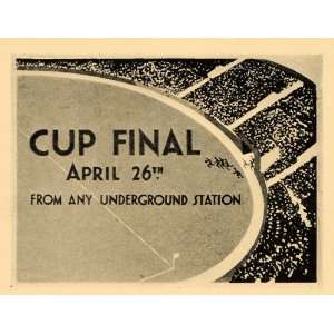  1933 Cup Final London Stadium C. Burton Poster Print 