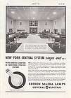 1937 Mazda Lamps Ad New York Central Railroad Syracuse NY Passenger 