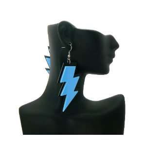 Blue Basketball Wives Poparazzi Small Lightning Bolt Earrings Lady 