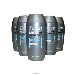 Dove Men + Care Clean Comfor Body and Face Body Wash Travel Size 1.8oz 