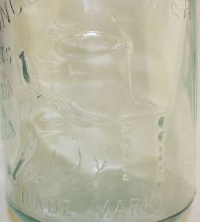 Vintage Buffalo Mineral Water Aqua Emb. Bottle w/ Lady  