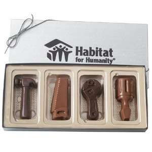 100 4 oz. Custom Chocolate 4 Tools in a Box   Delicious Promotion