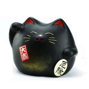 Ceramic Cat Bank   Black 