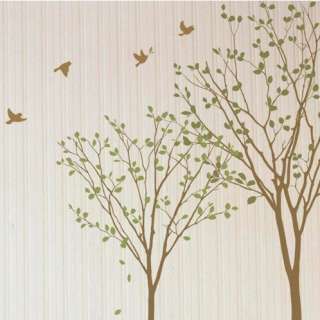 GREEN TREE & BIRD Graphic Vinyl Wall Sticker Decal  
