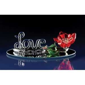  Red Rose *Love* Mirrored Sculpture #37930