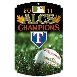  Texas Rangers 2011 American League Champions 11x17 Wood 