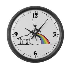  Large Wall Clock Unicorn Vomiting Rainbow 