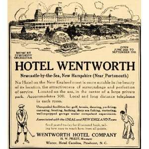 1917 Ad Hotel Wentworth Newcastle by the Sea Marriott   Original Print 