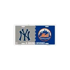  Yankess/Mets House Divided License Plate Sports 