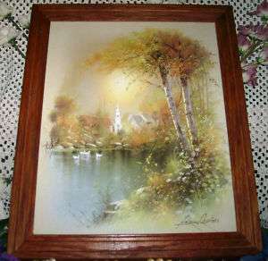 ANDRES ORPINAS LITHO Print WOODEN Wall EASEL Frame ART  