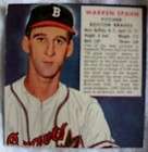 1952 RED MAN TOBACCO WARREN SPAHN CARD BOSTON BRAVES NO