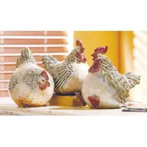  Chubby Chicken Ceramic Amic (Set of 3) Assorted by Midwest 