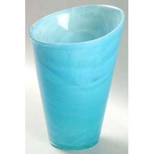  Sea Glasbruk Candy 7 Inch Flower Vase, Crystal Tableware 