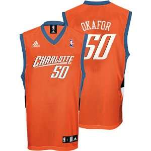 Emeka Okafor Jersey adidas Orange Replica #50 Charlotte Bobcats 