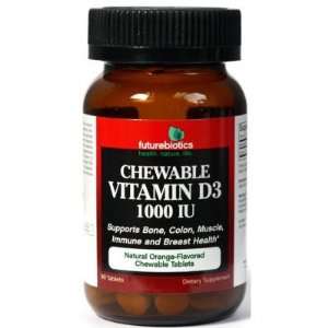  Futurebiotics  Vitamin D3 1000IU, 90 chewable tablets 