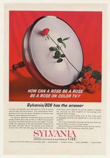 1964 Sylvania Color Bright 85 TV Picture Tube Rose Ad  