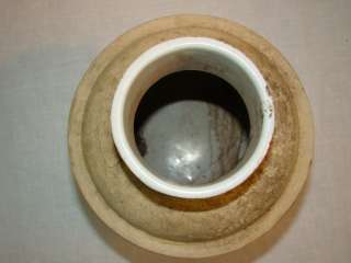   PRIMITIVE Stoneware OYSTER Pottery CROCK Chincoteague, VA Can  