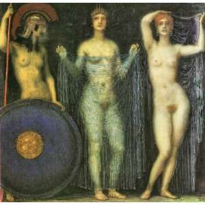 The three Goddesses Athena Hera and Aphrodite by Franz von 