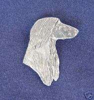 Afghan Hound Pin Head Study pewter #32G Dog Jewelry  