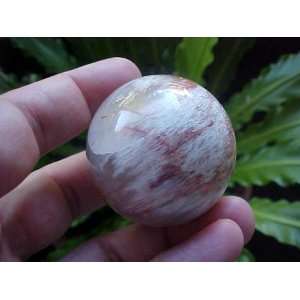  E1113 Gemqz Two Tone Agate Carved Sphere Nice 